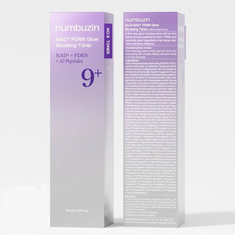تونر شماره ۹ نامبوزین (Glow Boosting)  Numbuzin No.9 NAD+ PDRN Glow Boosting Toner