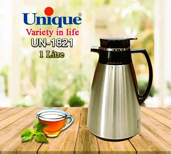 فلاسک 1 لیتر بدنه استیل کد UN-1821 یونیک -Flask 1 liter stainless steel body code UN-1821