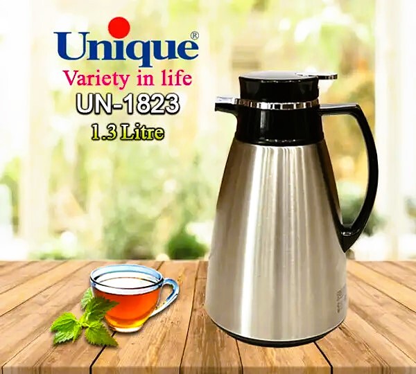 فلاسک 1.3 لیتر بدنه استیل کد UN-1823 یونیک -Flask 1.3 liter, unique steel body, code UN-1823