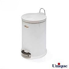 سطل زباله 12 لیتر سفید مدل UN-4120 یونیک -12 liter white trash can model UN-4120 Unique