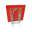 میز 4 نفره مربع تاشو با پایه فلزی کد 723 ناصر پلاستیک -4-seater square folding table with metal base code 723 Nasser Plastic
