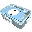 ظرف غذای بچه گانه 600 میل طرح حیوانات همراه قاشق IQIX -Children's food container 600 ml animal design with IQIX spoon