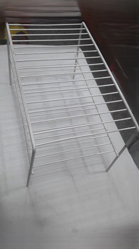 راف دو طبقه فلزی روکشدار سفید _White coated metal double-decker raft