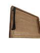 سینی چوبی مستطیل دسته فلزی مشکی کد 1102 -Rectangular wooden tray with black metal handle, code 1102