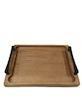 سینی چوبی مستطیل دسته فلزی مشکی کد 1103 -Rectangular wooden tray with black metal handle, code 1103