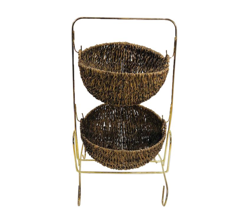 جا پیاز دو طبقه گهواره ای کنفی  -Two-story hemp cradle onion holder