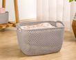 سبد رخت مستطیل متوسط طرح بافت لیمون -Medium rectangular clothes basket texture design