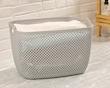 سبد رخت مستطیل بزرگ طرح بافت -Large rectangular laundry basket with woven design