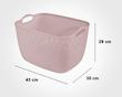 سبد رخت مستطیل بزرگ طرح بافت -Large rectangular laundry basket with woven design