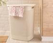 سبد رخت دربدار بلند طرح بافت لیمون -A long woven basket with a door