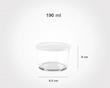 پیاله شیشه ای 190 میلی لیتر دربدار لیمون -190 ml glass bowl with lid