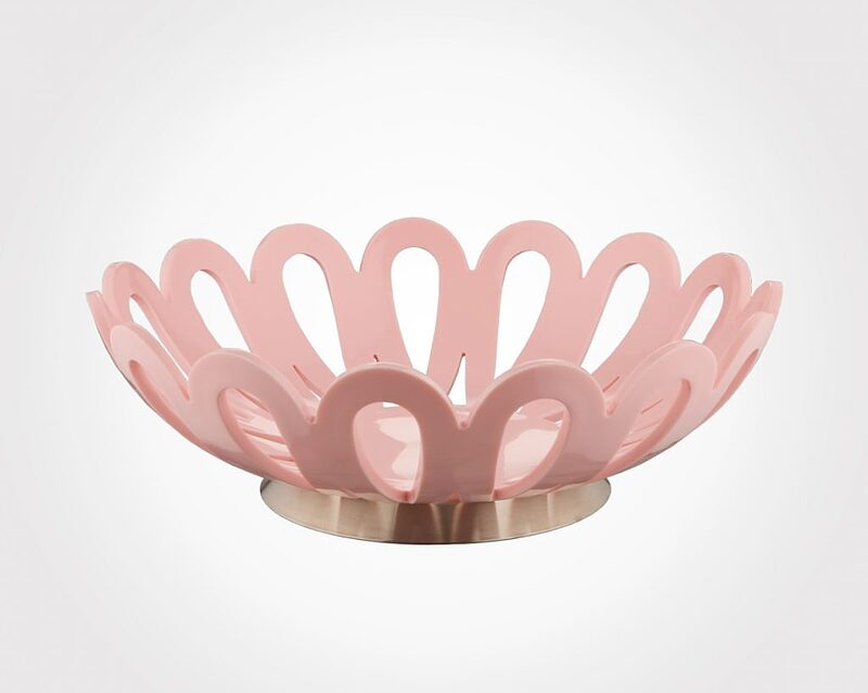 سبد میوه متوسط پایه استیل لیمون -Medium fruit basket with steel base