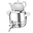 کتری قوری استیل 6لیتر طرح ترک کارما -6 liter steel tea kettle with Turkish Karma design