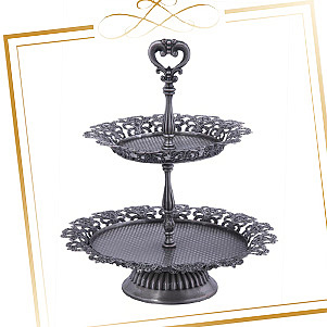 شیرینی خوری 2 طبقه گرد مدل آزالیا -Azalea model 2-tiered round cake stand