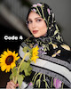  روسری نخ مودال ترک پک مشکی 4372