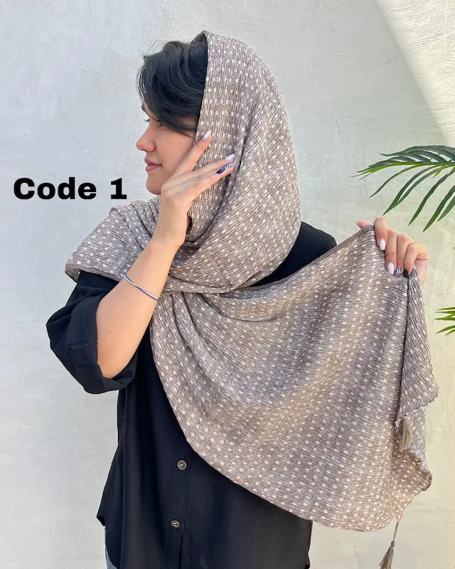 شال پلیسه طرحدار وارداتی 4094