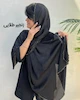 شال مشکی کریستال کارشده 4401
