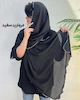 شال مشکی کریستال کارشده 4401