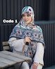 روسری نخ سیا اسکارف وارداتی3622