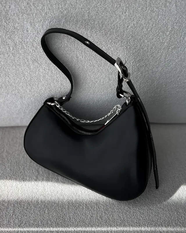 کیف مشکی بولگاری و پانچ و زنجیر4522