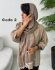 شال نخی دورریش زبرا پاییزه  4082