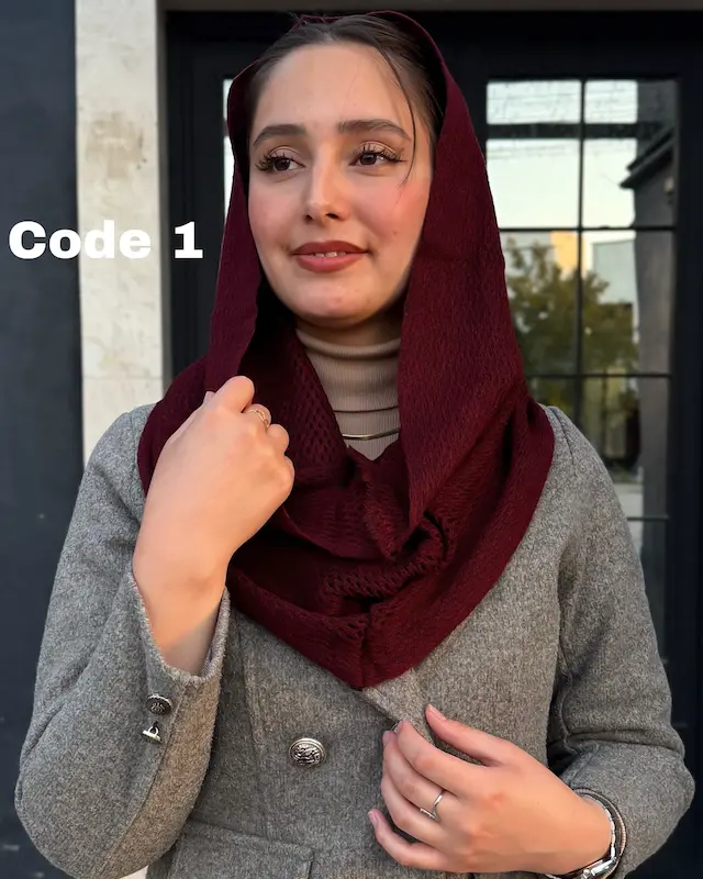 شال بافت ساده رینگی 4691