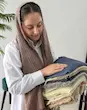 شال کنفی پاییزه کوک دوزی‌ دورریش 4704