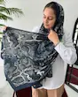 شال مخمل سرمه ای پاییزه 4703