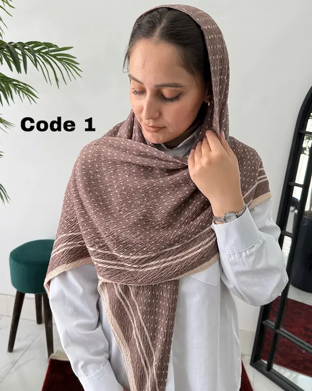 روسری پلیسه برشکا پاییزه وارداتی 4712