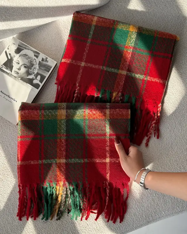 شال موهر کریسمس وارداتی 4720