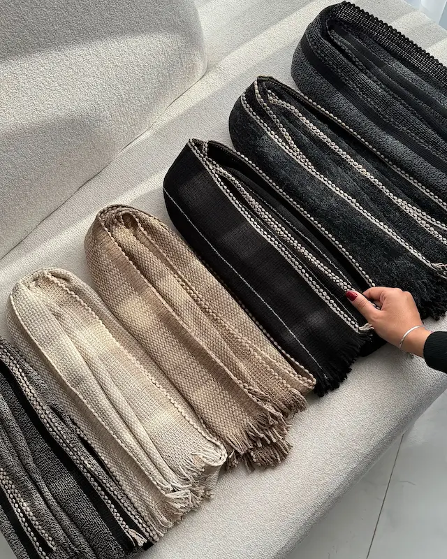 شال بافت طرحدار نیوعدسی وارداتی 4724