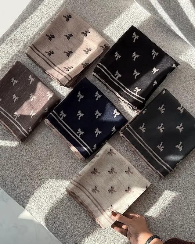 مینی اسکارف پاپیون دست دوز 4730