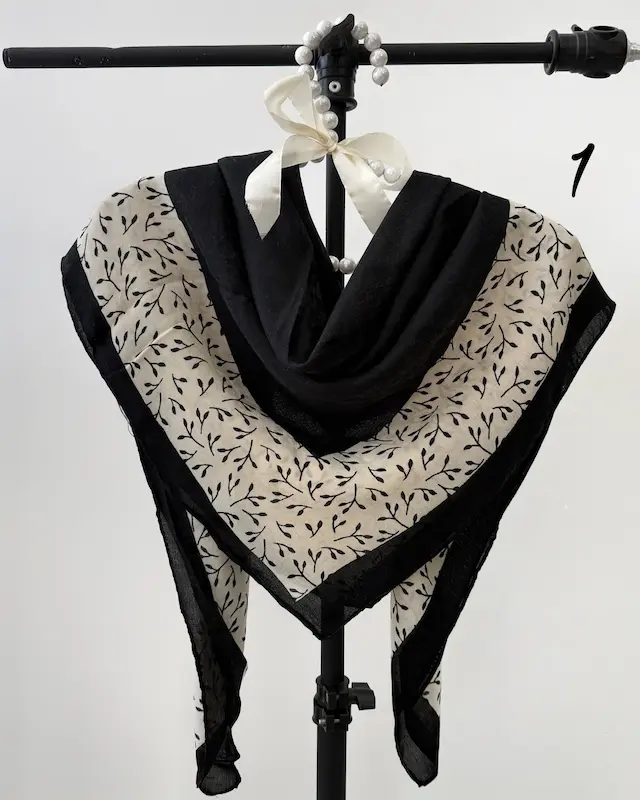 روسری نخی سیا اسکارف 4767