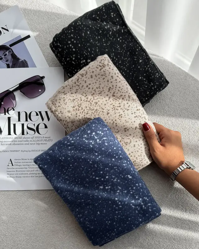 شال موهر سیا اسکارف  اورجینال 4784