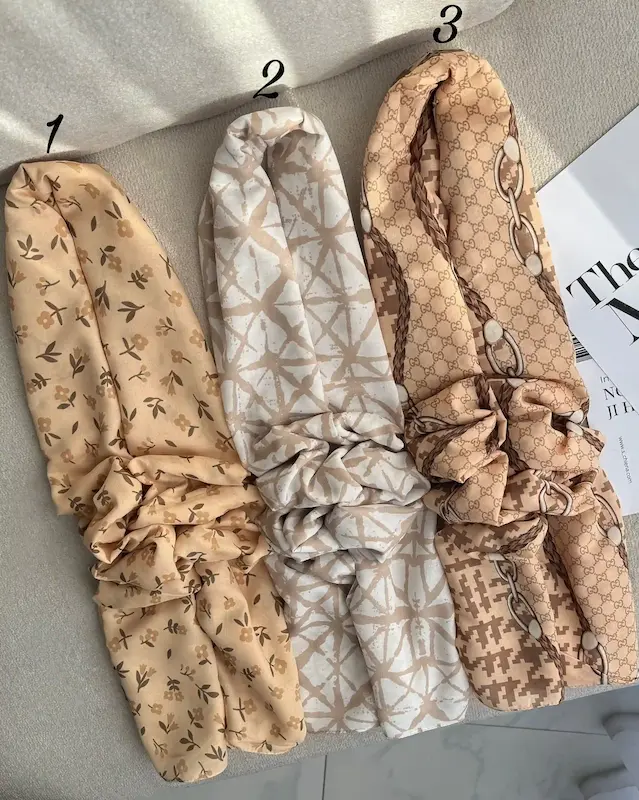 شال میکس کرم طرحدار 4795