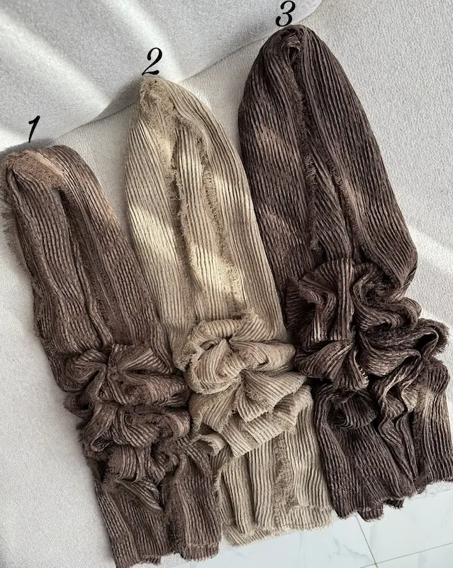 شال ‌پلیسه حصیری دورریش 4838