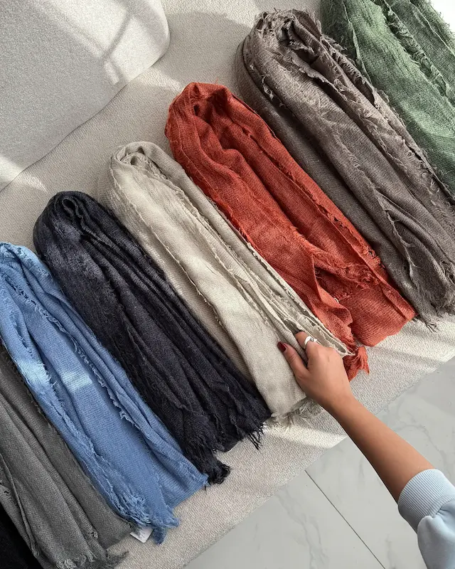 شال نخ کنفی دورریش پاییزه 4881