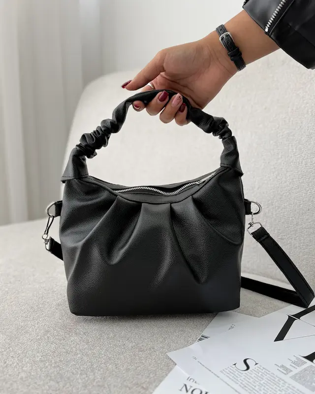 کیف پلیسه چرم 4887