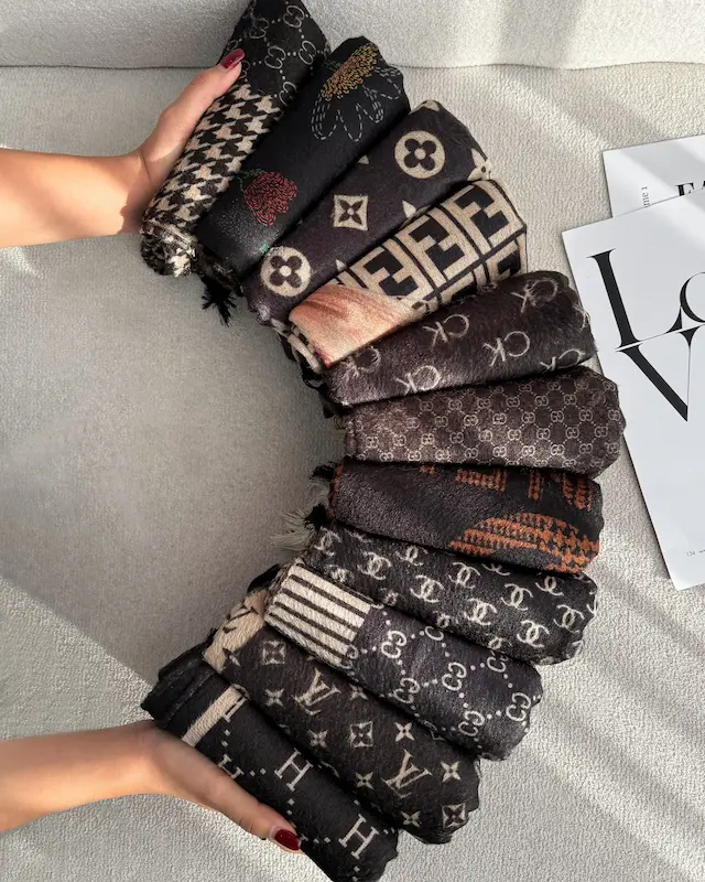 شال مخمل موهر مشکی 4873