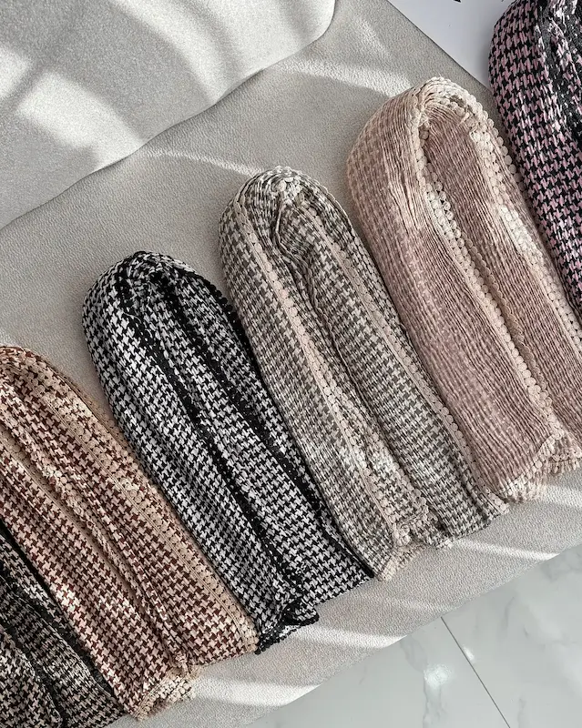 شال پلیسه کشمیر دورعدسی وارداتی 4938