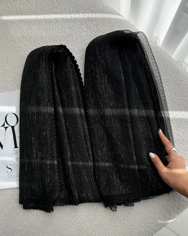 شال ، شال مشکی ، شل عیدانه ، شال وارداتی ، شال کارشده ، شال جدید ، شال پلیسه ، شال ترند ، شال و روسری خاص ،  شال و روسری جدید 