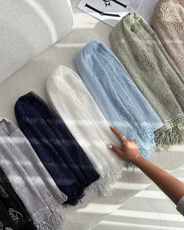 شال مجلسی گلدوزی گیپوری 5437