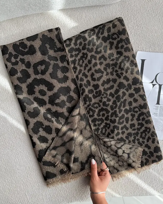 شال لمه پلنگی دورو وارداتی 5424