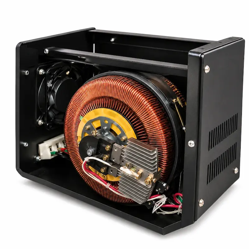 استابلایزر تکفاز 3KVA سروو موتور برند آلجا سیم پیچ تمام مس