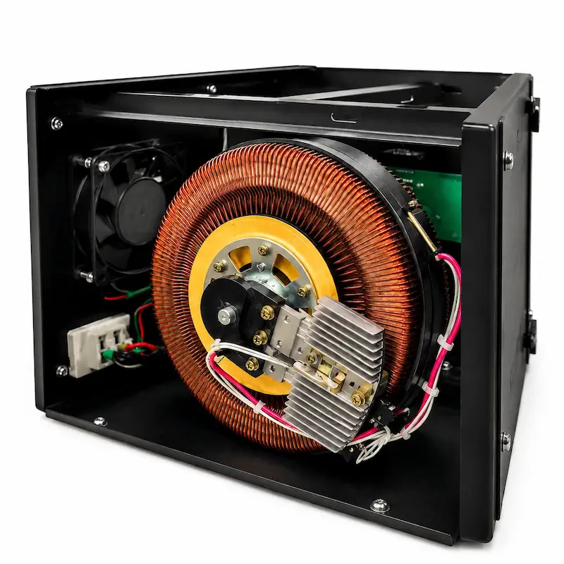 استابلایزر تکفاز 5KVA سروو موتور برند آلجا سیم پیچ تمام مس