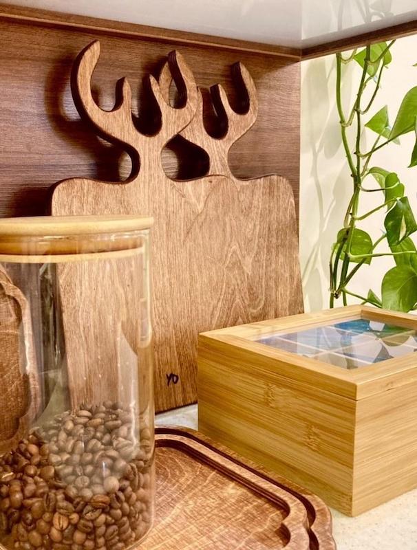 تخته سرو شاخ گوزنی مربع سایز متوسط
