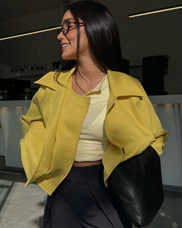 YOLO mustard jacket