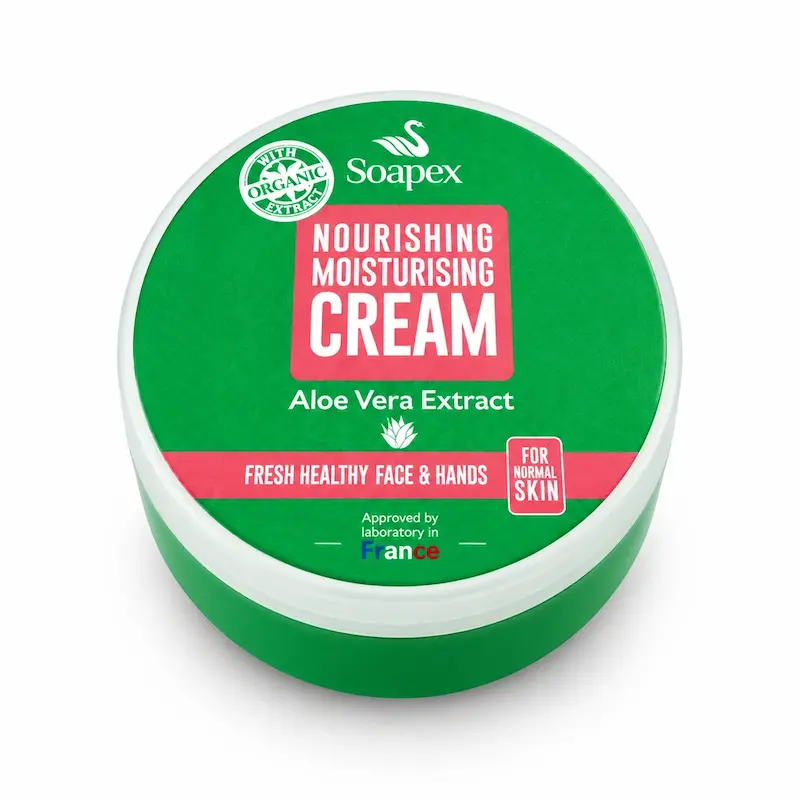 کرم کاسه‌ای مرطوب‌کننده و تغذیه‌کننده آلوئه‌ورا سوپکس (Soapex Aloe Vera Cream)