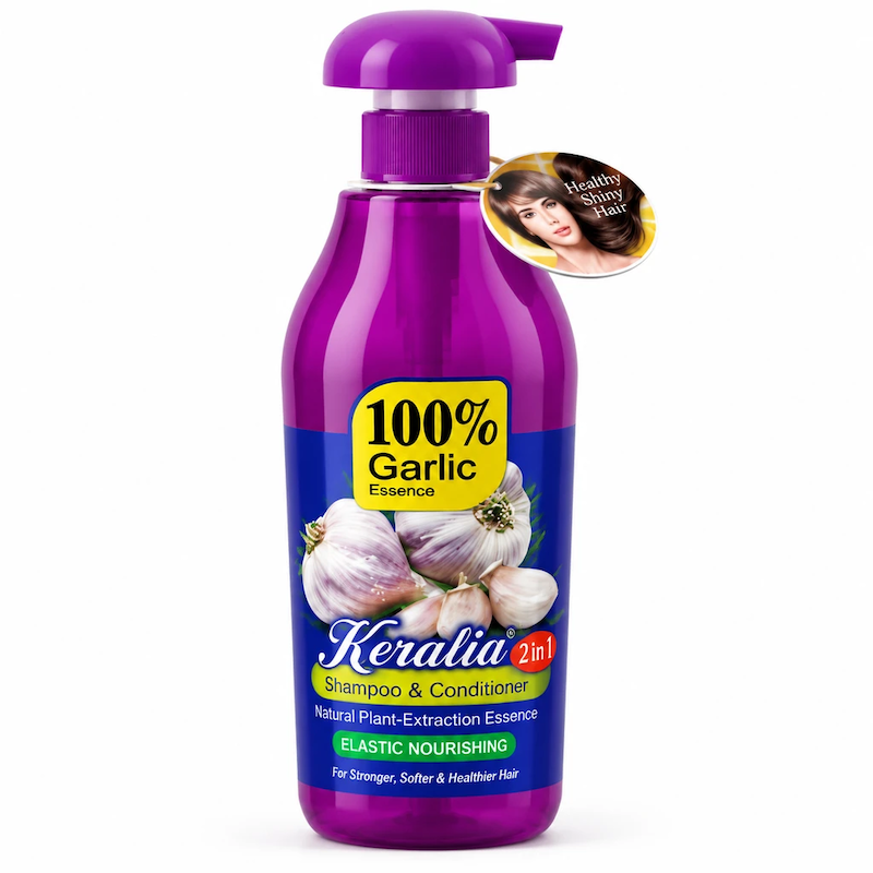 شامپو و نرم‌کننده ۲ در ۱ عصاره سیر کرالیا (Keralia Garlic 2in1 Shampoo & Conditioner)