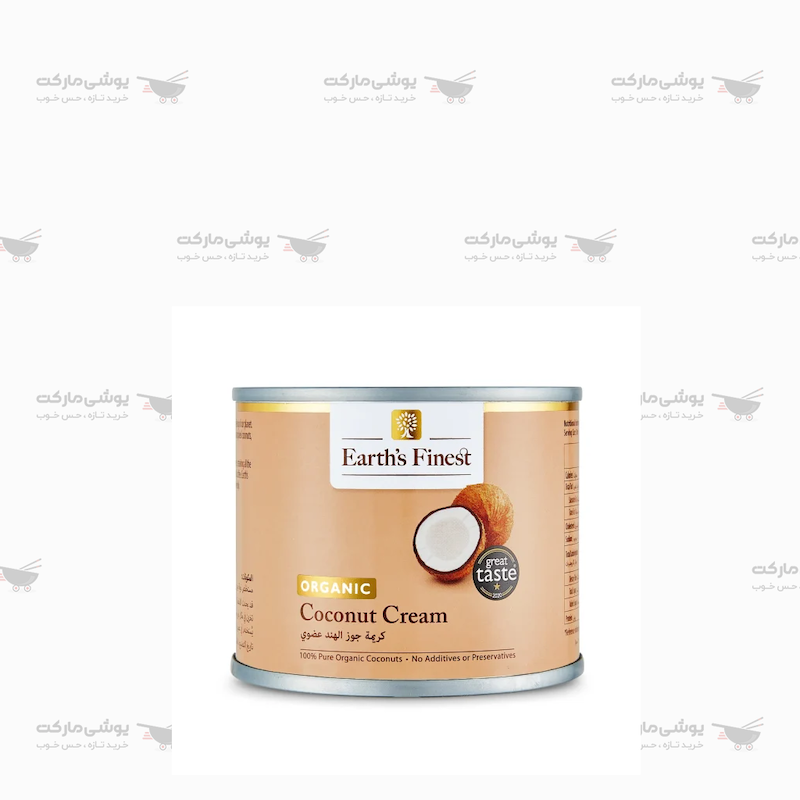 خامه نارگیل ارگانیک 200 میل – earth finest